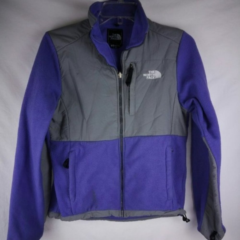 The North Face Denali Fleece Jacket Purple Gray Women's Small